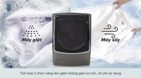 Máy giặt sấy LG giặt 21kg sấy 12kg Inverter F2721HTTV