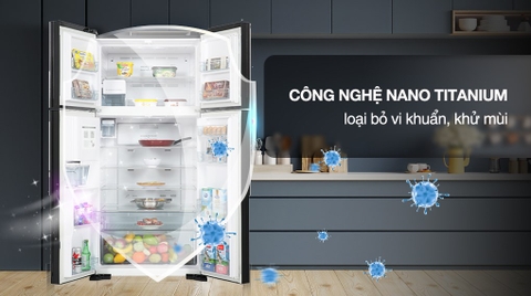 Tủ lạnh Hitachi Multi Door 540 lít Inverter R-FW690PGV7X GBK