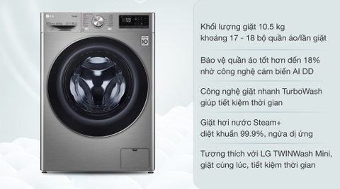 Máy giặt LG 10.5kg Inverter FV1450S3V