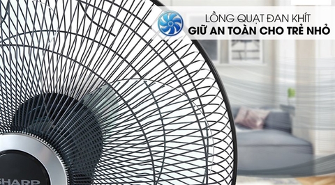 Quạt đứng Sharp 3 cánh PJ-S40RV-DG 50W