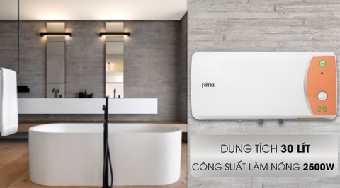 Bình nóng lạnh Ferroli Verdi 20l ngang 20TE