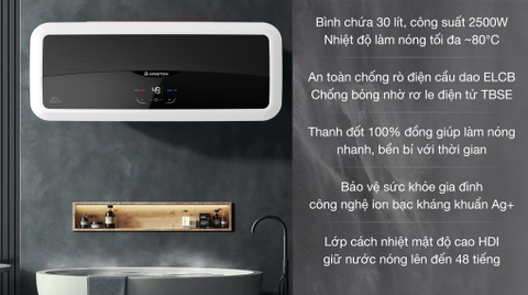 Bình nóng lạnh Ariston 30l SL2 30 LUX-D AG+
