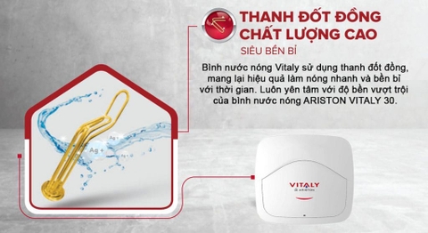 Bình nóng lạnh Ariston 30L Vitaly 30