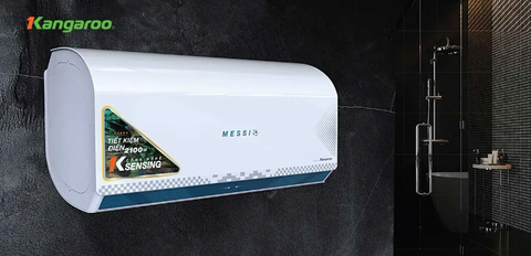 Bình nóng lạnh gián tiếp Kangaroo 15l ngang Messi KG76A1