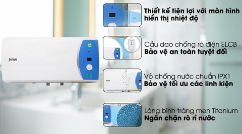 Bình nóng lạnh Ferroli 30l PRADO AE30