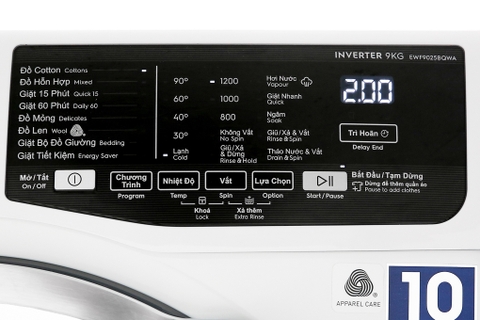 Máy giặt Electrolux 9kg Inverter EWF9025BQWA