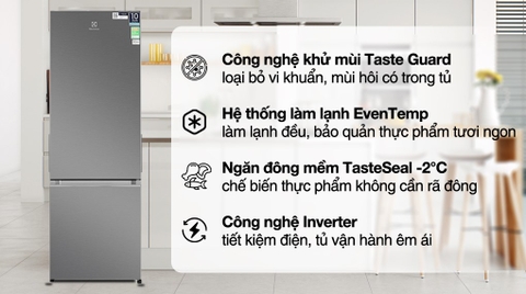 Tủ lạnh Electrolux 335 Lít Inverter EBB3702K-A