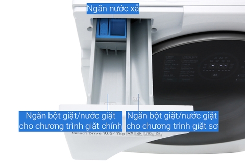 Máy giặt sấy LG giặt 10.5kg sấy 7kg Inverter FG1405H3W1