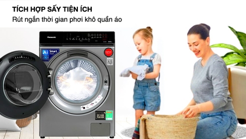 Máy giặt sấy Panasonic giặt 9.5kg sấy 2kg Inverter NA-V95FC1LVT
