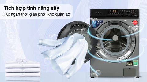 Máy giặt sấy Panasonic giặt 9kg sấy 6kg Inverter NA-S96FC1LVT