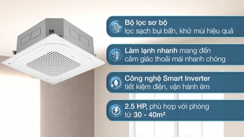Điều hòa âm trần LG 24000BTU 1 chiều inverter ZTNQ24GPLA0