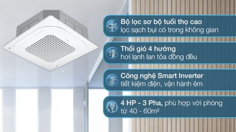 Điều hòa âm trần LG 36000BTU 3 pha ZTNQ36LNLA0