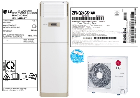 Điều hòa tủ đứng LG 24000BTU ZPNQ24GS1A0/ZUAC1