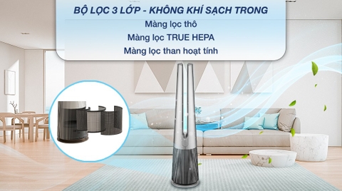 Máy lọc không khí LG PuriCare AeroTower FS15GPSF0 màu bạc