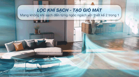 Máy lọc không khí LG PuriCare AeroTower FS15GPSF0 màu bạc