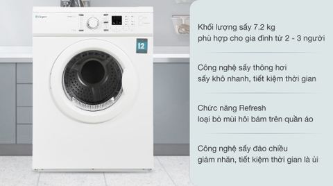 Máy sấy thông hơi Casper 7.2kg Inverter TD-72VWD