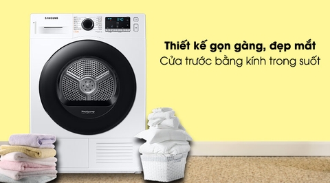 Máy sấy bơm nhiệt Samsung 9kg Inverter DV90TA240AE/SV