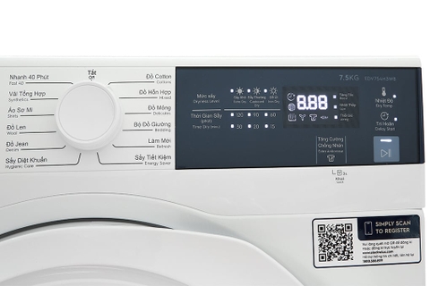 Máy sấy thông hơi Electrolux 7.5Kg EDV754H3WB