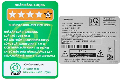 Smart Tivi Neo QLED Samsung QA85QN85A 85 inch 4K