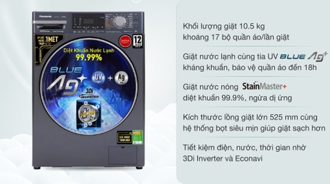 Máy giặt Panasonic 10.5kg Inverter NA-V105FX2BV