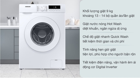 Máy giặt Samsung 9kg Inverter WW90T3040WW/SV