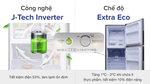 Tủ lạnh Sharp 224Lít Inverter SJ-X251E-SL
