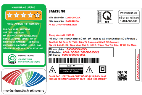 Smart Tivi QLED Samsung QA50Q80C 50 inch 4K