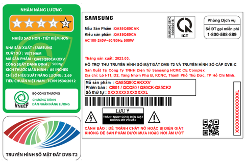 Smart Tivi QLED Samsung QA85Q80C 85 inch 4K
