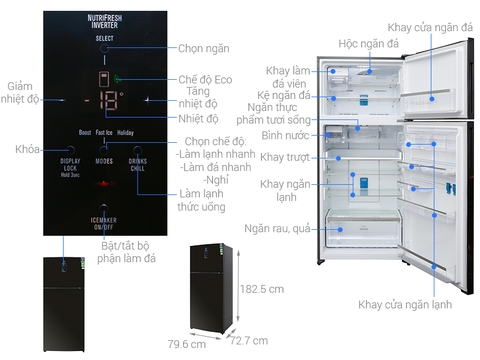 Tủ lạnh Electrolux 531 Lít Inverter ETE5722BA