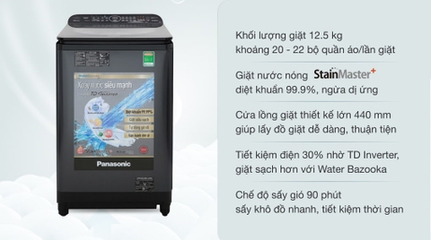 Máy giặt Panasonic 12.5kg Inverter NA-FD12VR1BV
