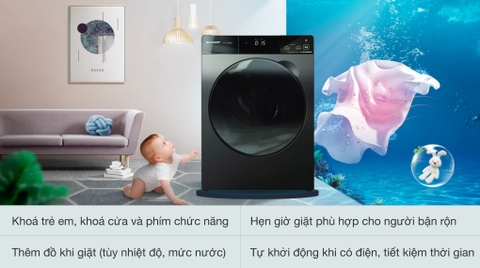 Máy giặt Sharp 12.5kg Inverter ES-FK1252SV-G