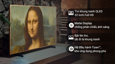 Smart Tivi Khung Tranh The Frame QLED Samsung QA32LS03B 32 inch Full HD