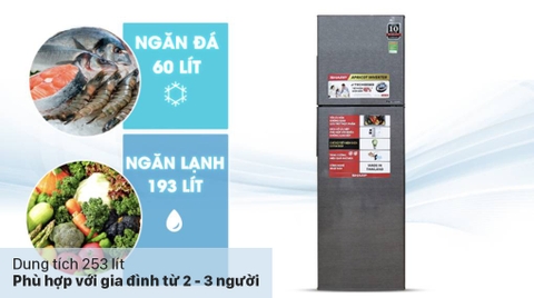 Tủ lạnh Sharp 271 Lít SJ-X281E-DS