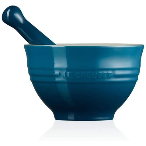 Bộ Chày Cối Lecreuset Mortar & Pestle Deep Teal 300ml [Nhập Đức]