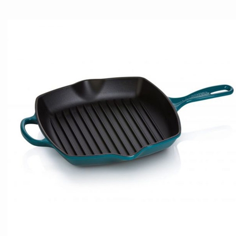 Chảo nướng vuông Le Creuset 26cm Deep Teal [Made in France]