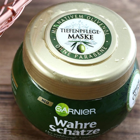 Dầu ủ tóc Garnier Wahre Schatze Mythische Olive 300ml [Hàng Đức]