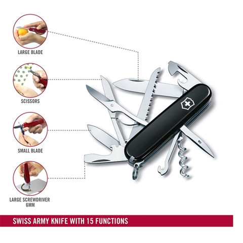 Dụng cụ đa năng Victorinox Huntsman G/Nere. 1.3713.3 [Hàng Đức]
