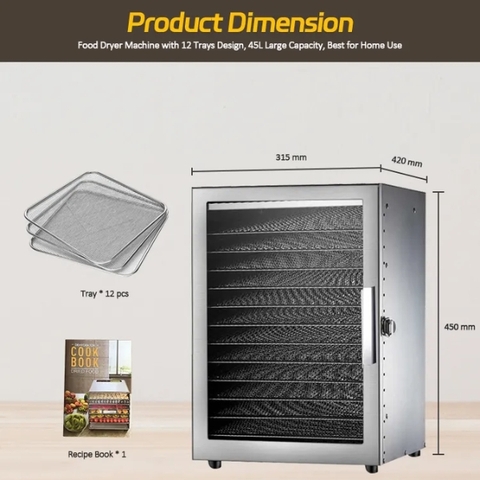 Máy Sấy Thực Phẩm Gia Đình 12 Khay ST-06