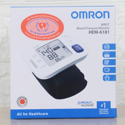 TBYT-Máy Đo Huyết Áp Cổ Tay Omron - HEM-6181