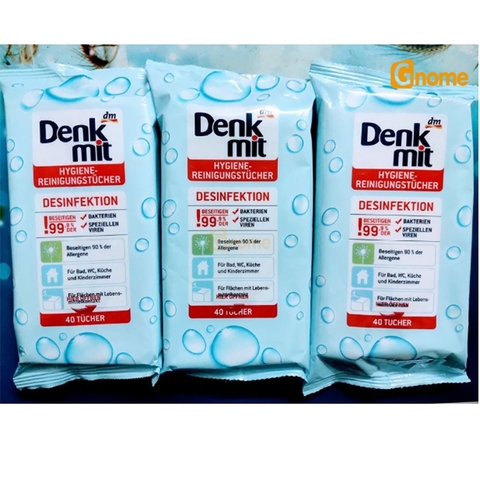 Túi giấy ướt Denkmit 40 tờ [Hàng Đức]
