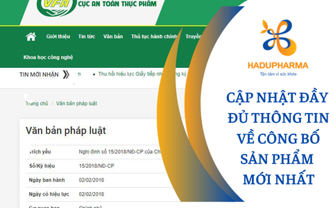 CẬP NHẬT ĐẦY ĐỦ THÔNG TIN VỀ CÔNG BỐ SẢN PHẨM MỚI NHẤT