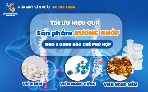 TỐI ƯU HIỆU QUẢ SP XƯƠNG KHỚP NHỜ 3 DẠNG BÀO CHẾ PHÙ HỢP