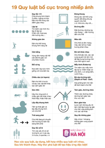Bảng 19 Quy luật bố cục đơn giản trong nhiếp ảnh