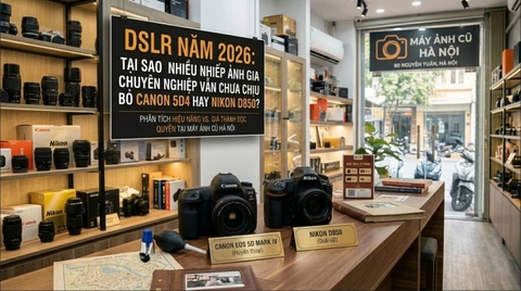 DSLR Năm 2026: Tại Sao Nhiều Nhiếp Ảnh Gia Chuyên Nghiệp Vẫn Chưa Chịu Bỏ Canon 5D4 Hay Nikon D850?