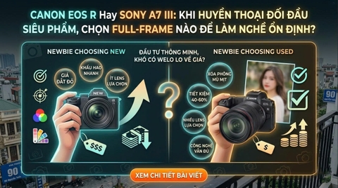 Canon EOS R Hay Sony A7 III: Khi Huyền Thoại Đối Đầu Siêu Phẩm, Chọn Full-Frame Nào Để Làm Nghề Ổn Định?