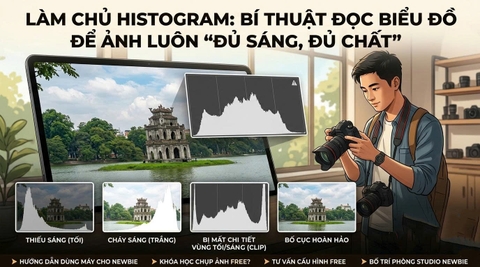 Làm Chủ Histogram: Bí Thuật Đọc Biểu Đồ Để Ảnh Luôn "Đủ Sáng, Đủ Chất"