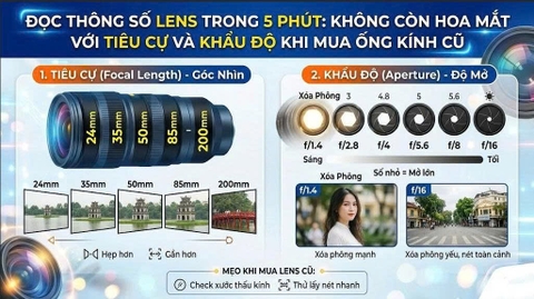 Đọc Thông Số Lens Trong 5 Phút: Không Còn Hoa Mắt Với Tiêu Cự Và Khẩu Độ Khi Mua Ống Kính Cũ.
