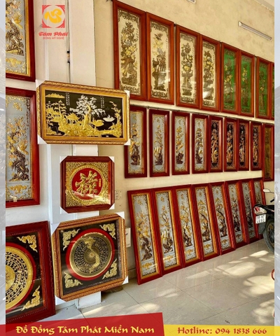 Tranh Tứ Quý bằng đồng đẹp tinh xảo các loại có sẵn tại Showroom Tâm Phát