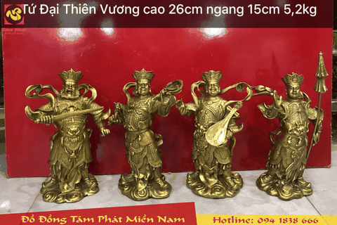 Bộ Tượng Tứ Đại Thiên Vương Bằng Đồng Phong Thủy