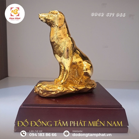 Tượng chó mạ vàng - Tượng chó phong thủy